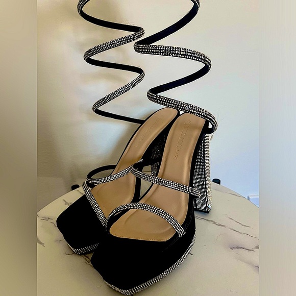 FASHION NOVA Bright Lights Wrap Up Heeled Sandals - Picture 3 of 4